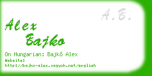 alex bajko business card